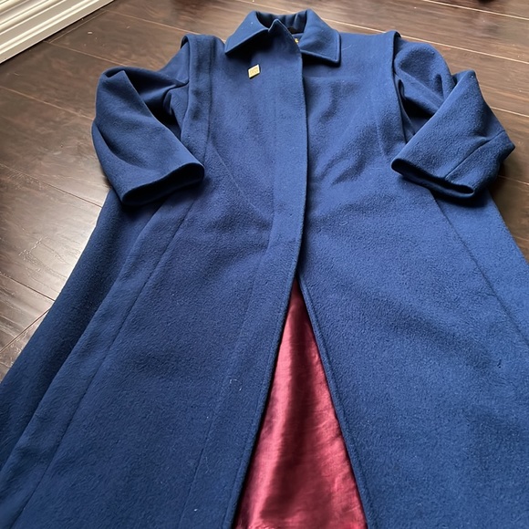 🔥électre Paris🔥 | Vintage royal blue pure virgin wool long peacoat - Picture 2 of 15